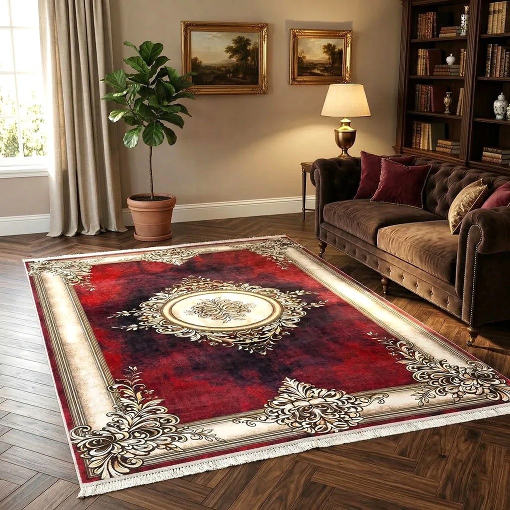 Covor camera antiderapant, Clasic Elegant Baroc, mai multe dimensiuni