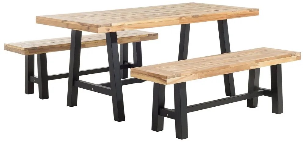 Set de masă pentru grădină Scalia (negru). 1011609