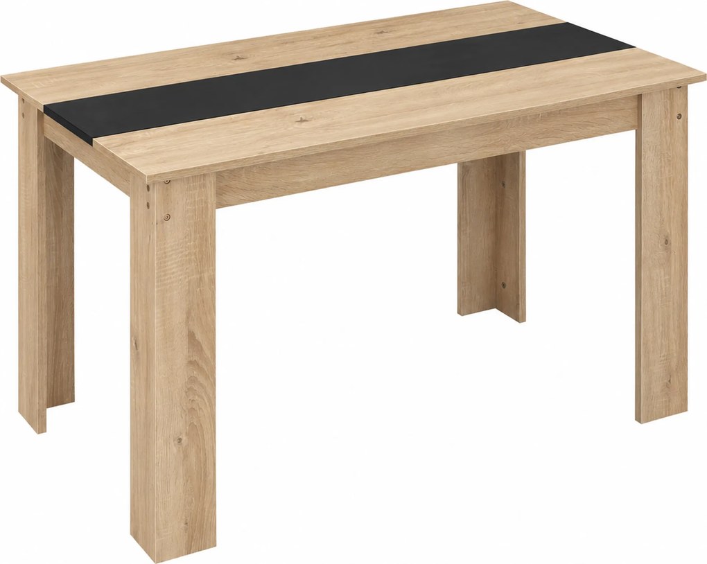 HOMCOM Masă de Dining pentru 4-6 Persoane, Masă de Bucătărie Modernă din Lemn, 120x69x75 cm, Lemn Natural | Aosom Romania