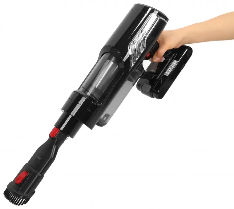 Resigilat: Aspirator fără fir Oliver Voltz OV51001Q, 250W, Li-ion 2500 mAh, 3 viteze, 0.6 l, 25 kPa, Ecran tactil, Negru