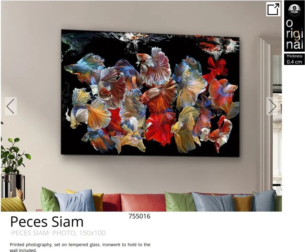 Tablou de perete decorativ Peces Siam, 150x100cm