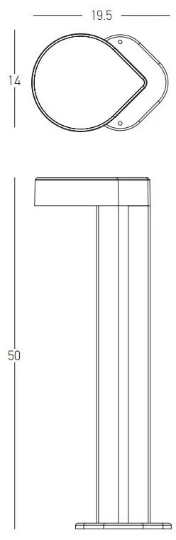 Stalp LED iluminat exterior modern IP65 Bernie