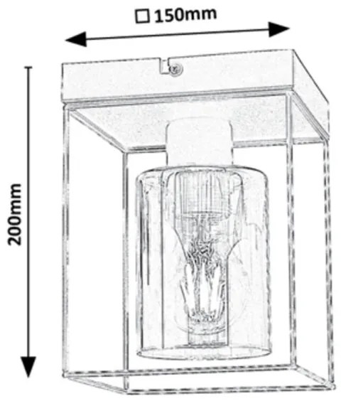 Rabalux 71031 - Plafonieră CHADWICK, 1xE27/25W/230V