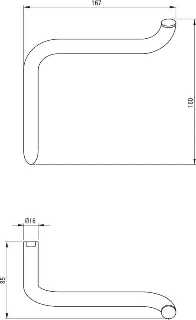 SILIA - Suport pentru hârtie igienică, montare pe perete, Bronz Periat (ADI_C211)
