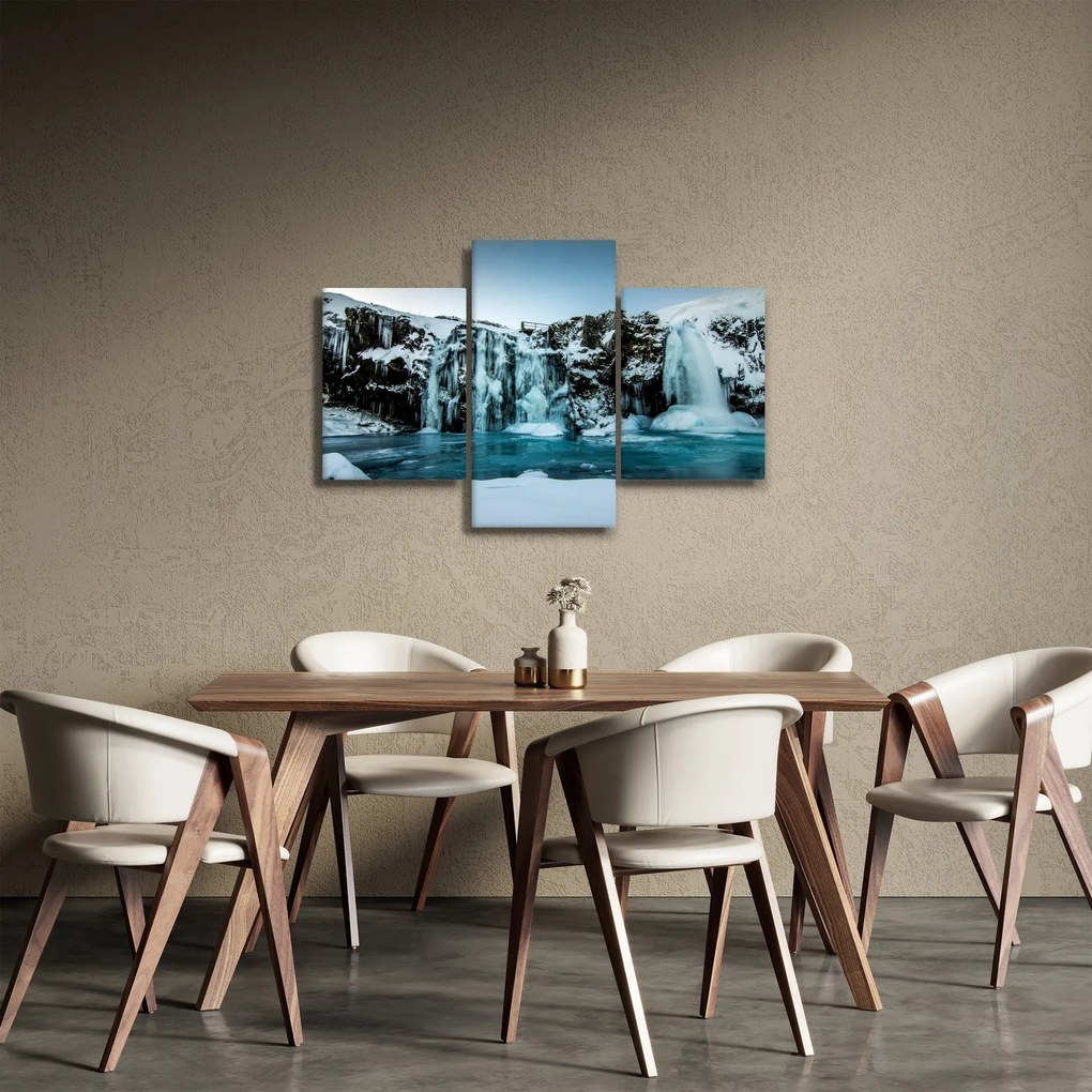 Tablou cu cascade înghețate (90x60 cm)