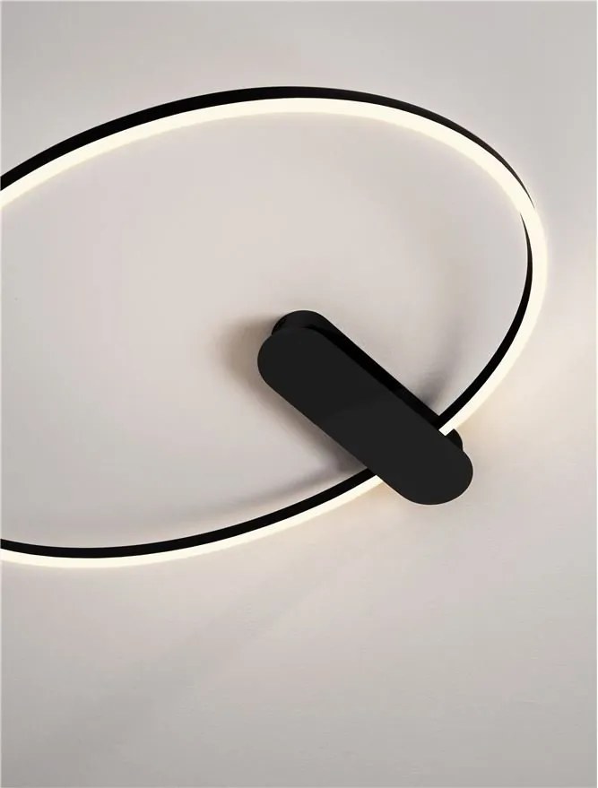 Lustra LED aplicata design modern minimalist KIKLOS negru