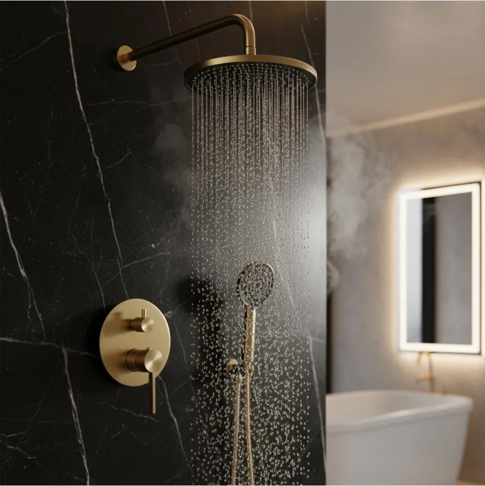 Set de dus incastrat Rea Foster auriu periat + BOX