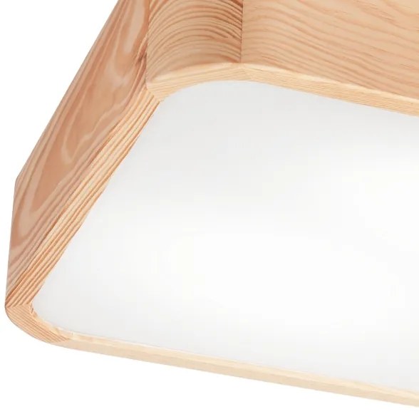 Plafonieră OAK SQUARE 2xE27/15W/230V 35x35 cm stejar