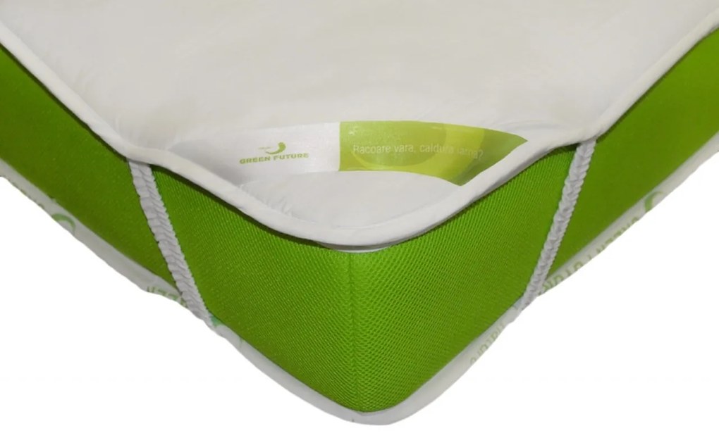 Protectie saltea impermeabila, bambus, 60x120 cm, alb, 03172