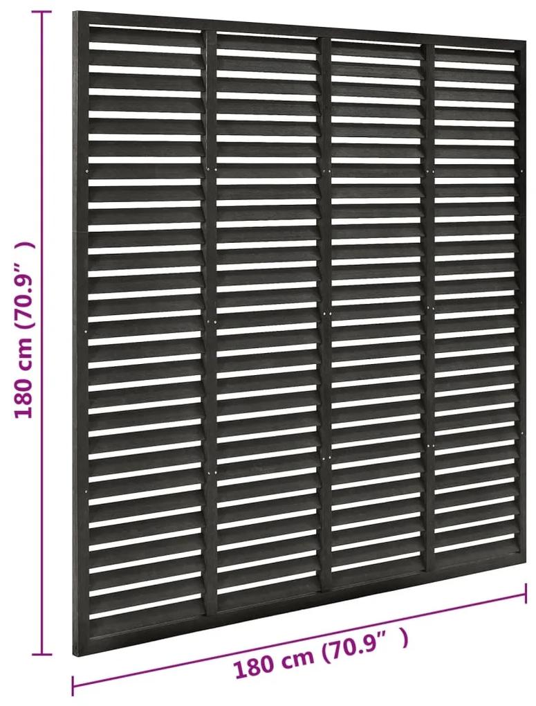 Gard tip oblon, negru, 180x180 cm, WPC 1, Negru, 180 x 180 cm