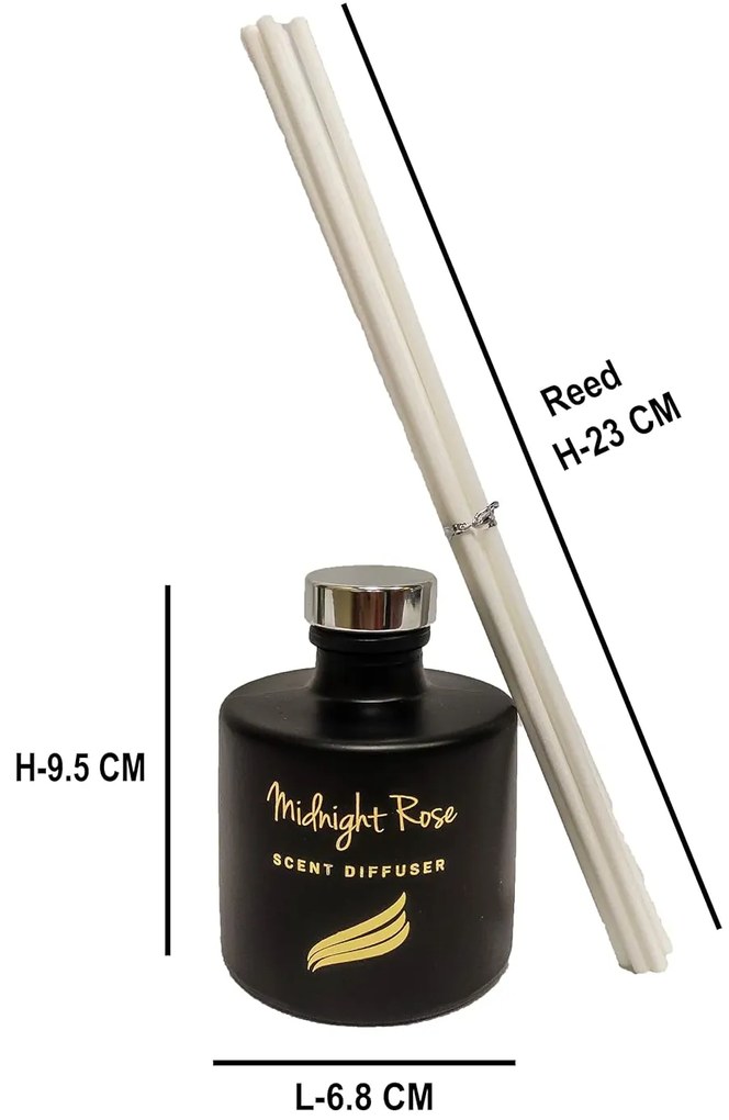 Odorizant camera cu betisoare MIDNIGHT ROSE, 100ml