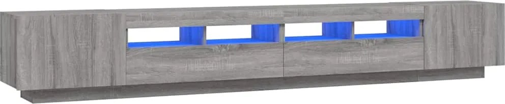 vidaXL Set dulapuri TV cu LED, 3 piese, gri sonoma, lemn prelucrat