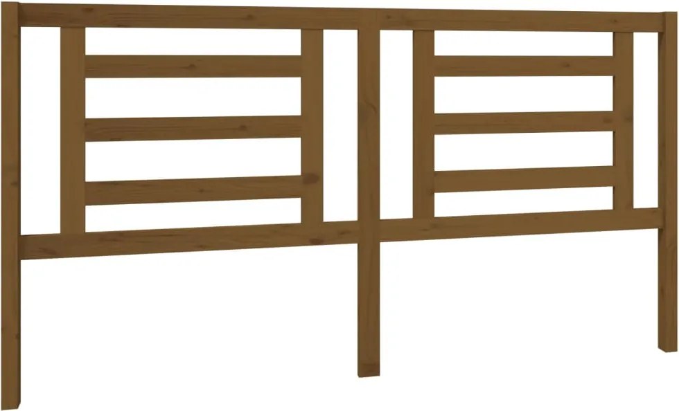 vidaXL Tăblie de pat, maro miere, 186x4x100 cm, lemn masiv de pin