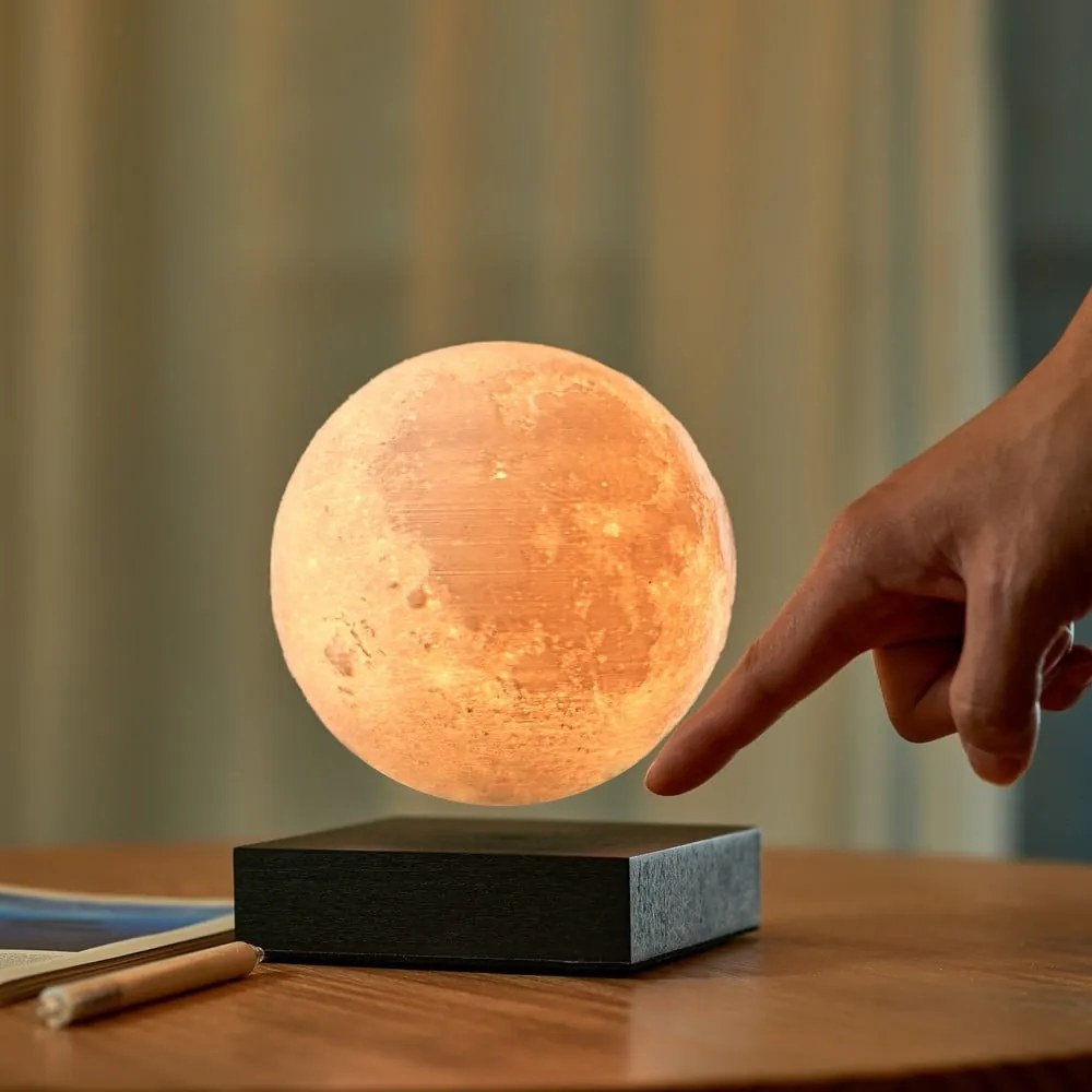 Decorațiune luminoasă neagră cu alimentare la priză ø 12 cm Moon – Gingko