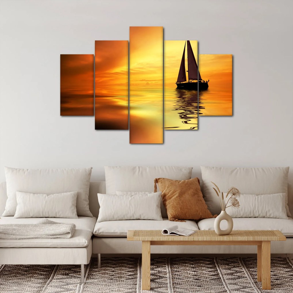 Tablou - Sailboat la apus de soare (150x105 cm)