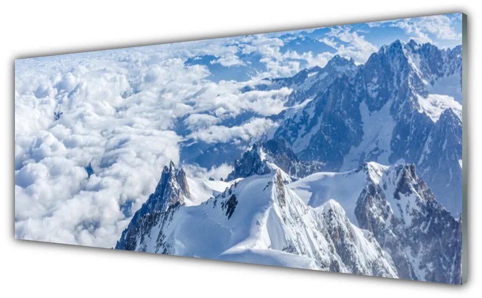 Tablouri acrilice Munții Peisaj Gri Alb