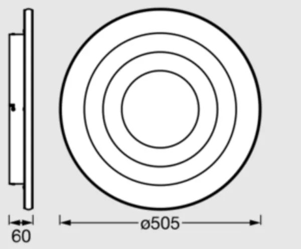 Osram - Plafonieră LED ORBIS SPIRAL, 42 W, 230 V, Ø 50,5 cm, albă