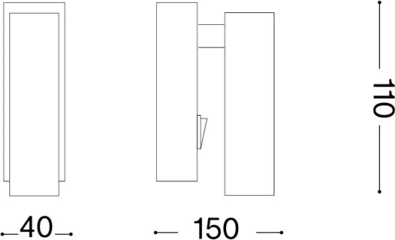 Ideal Lux - Aplica spot LED de perete PAGE, 3W, 230V, CRI 90, alb