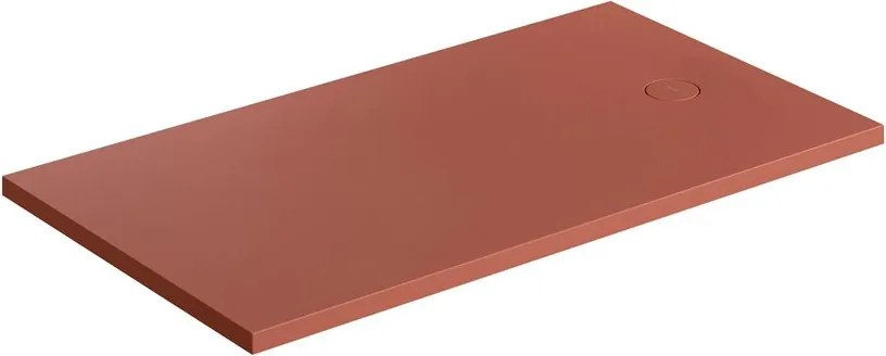 Cadita de dus compozit Omnires AquaRock M+ dreptunghiulara terracotta mat 90x140 cm