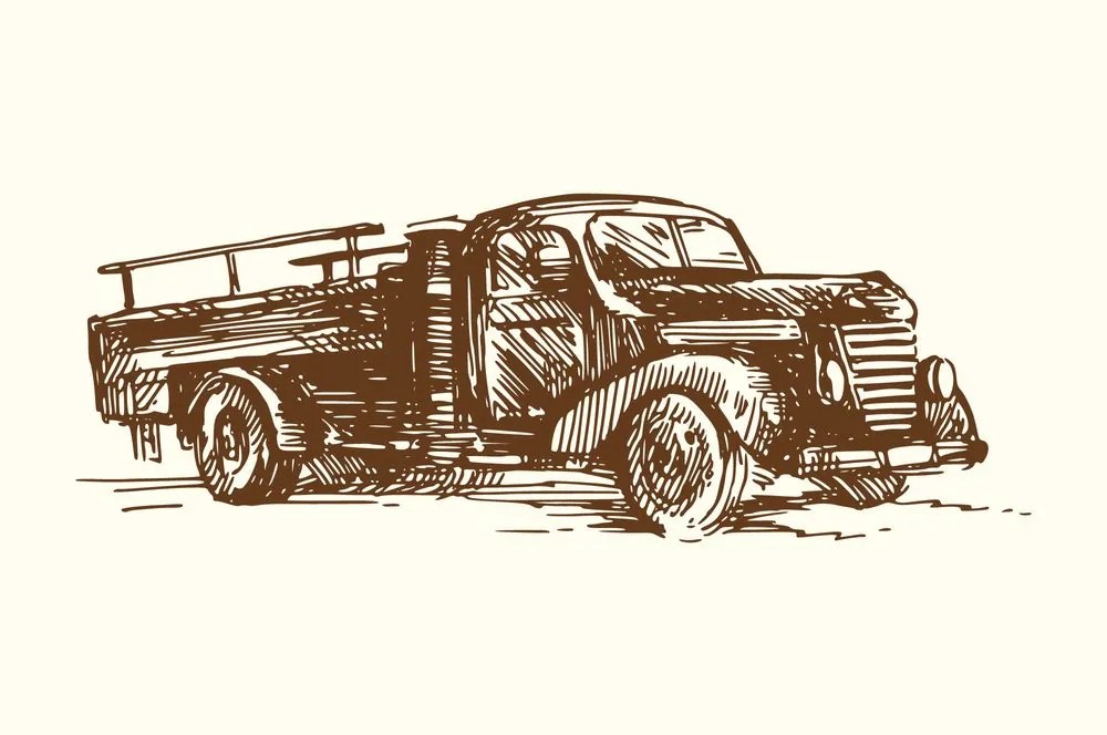 Tapet camion retro
