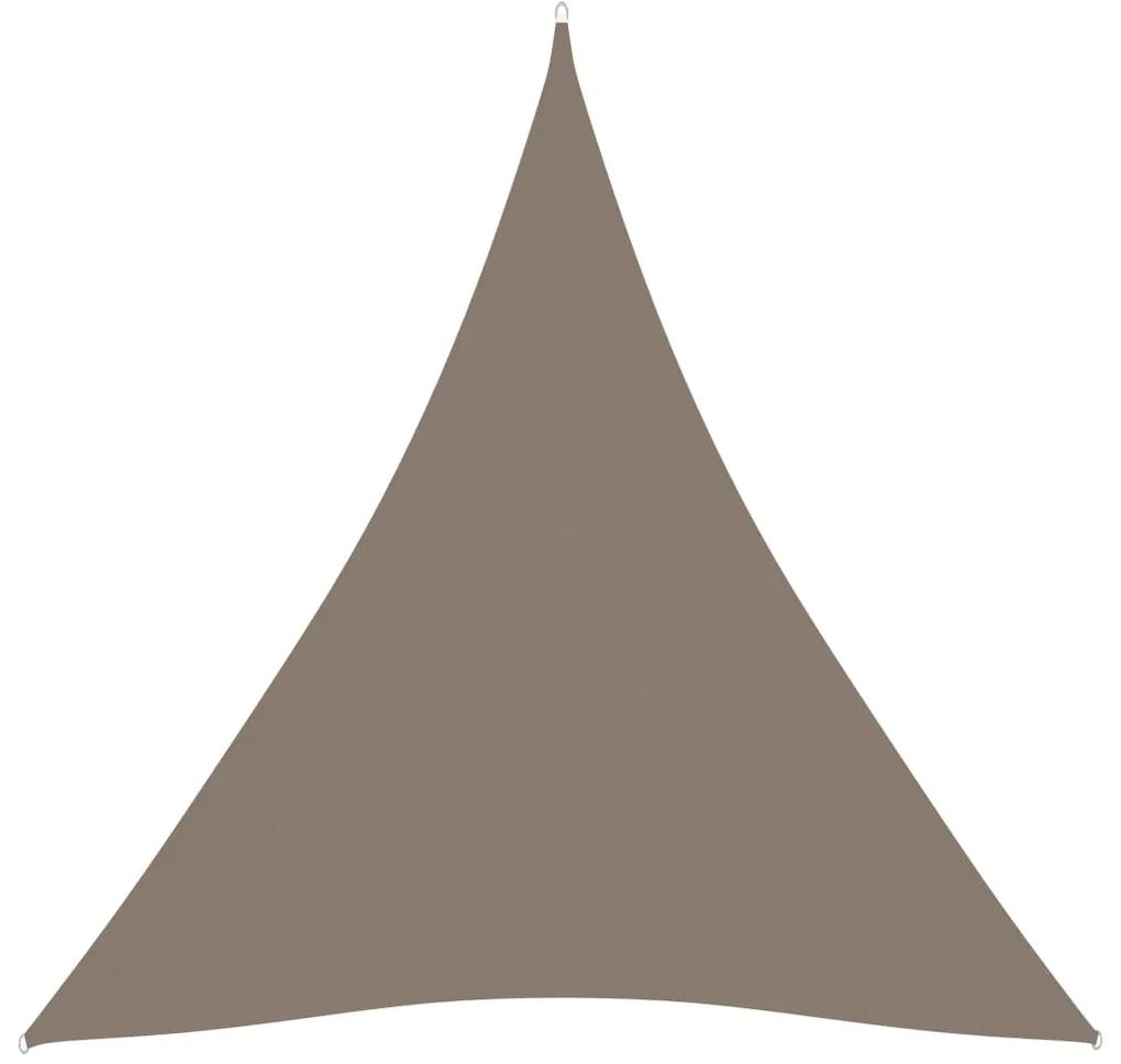 Parasolar gri taupe 4,5x4,5x4,5 m tesatura oxford triunghiular Gri taupe, 4.5 x 4.5 x 4.5 m