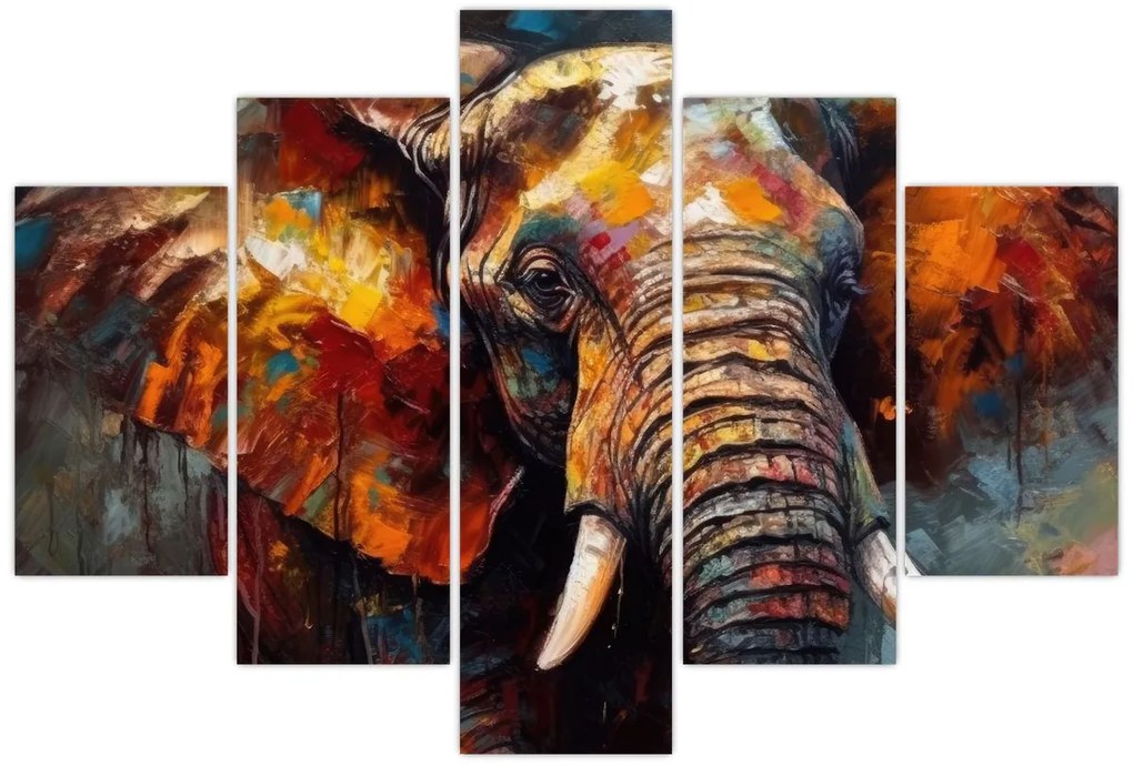 Tablou - Pictura unui elefant (150x105 cm)