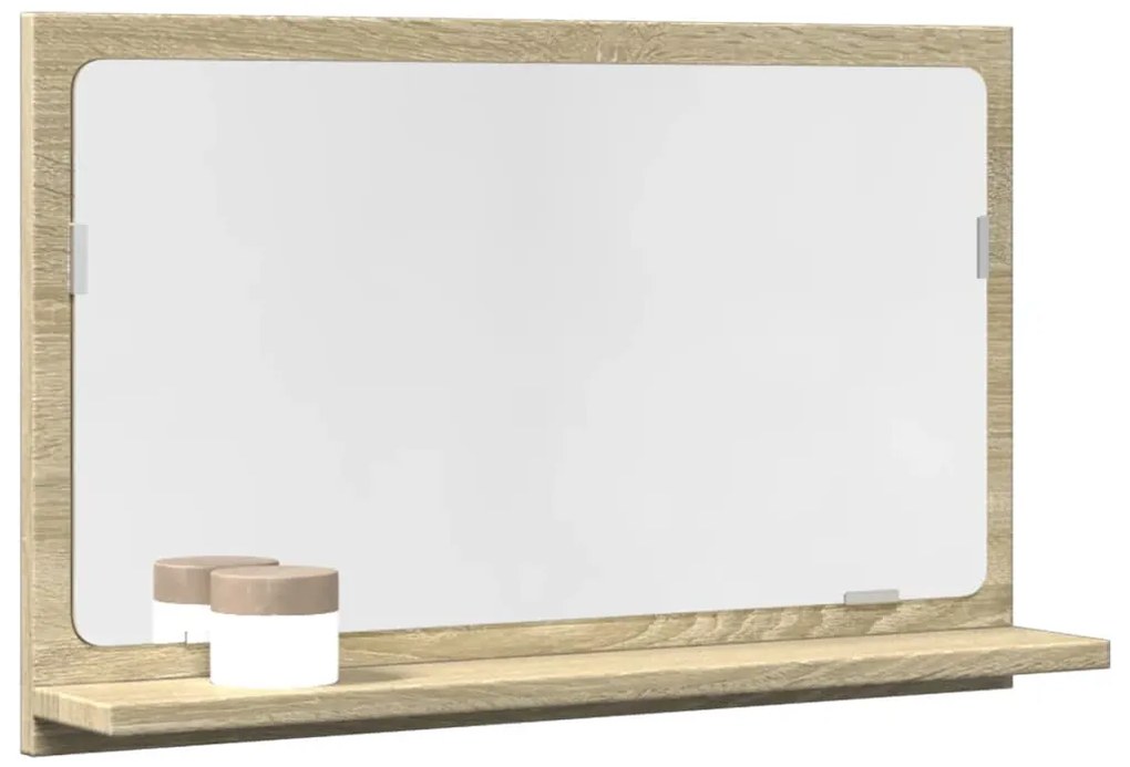 vidaXL Dulap baie cu oglindă stejar sonoma 60x11x37 cm lemn prelucrat