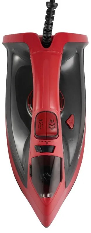 Fier de calcat Mesko MS 5031, 3000W, Placa ceramica, Oprire automata, Sistem anti-calcar, Rosu/Negru