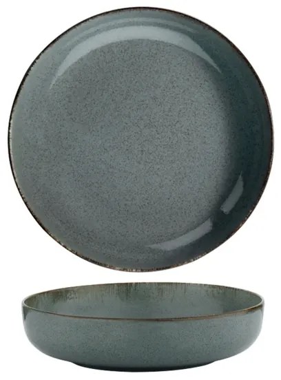 Set de masă 24 piese, porțelan, albastru