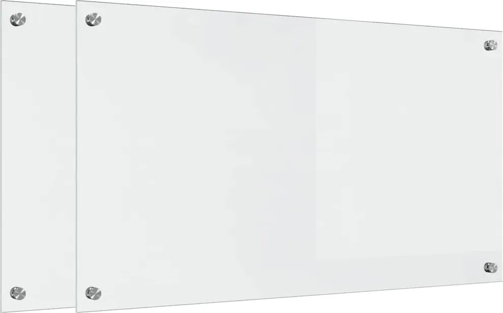vidaXL Panou de bucătărie 2 pcs Transparent 90 x 50 cm