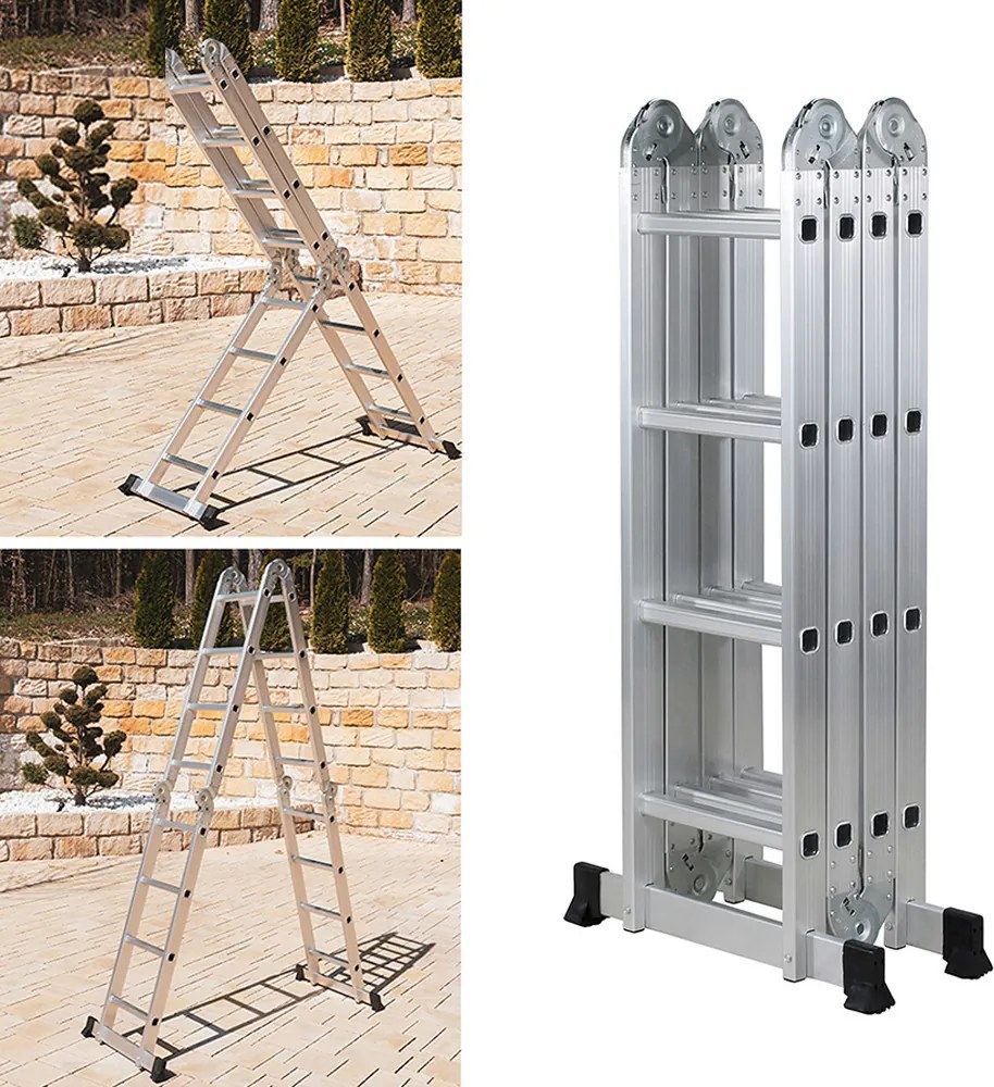 Scară pliabilă din aluminiu 6 în 1