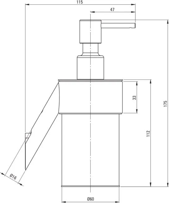 SILIA - Dozator de săpun montabil pe perete, Bronz Periat (ADI_C421)