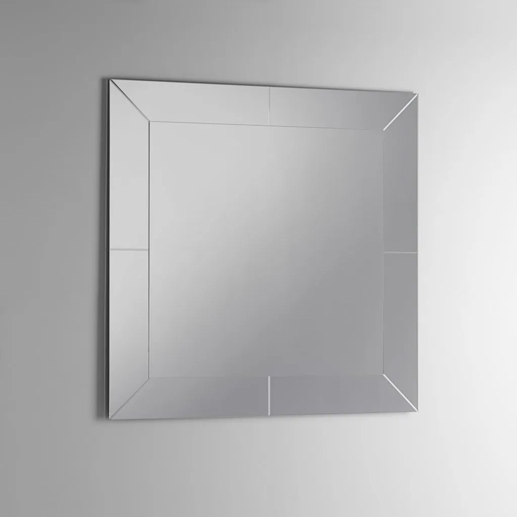 Oglinda REFLE 2, Sticla Abs, Transparent,  90x2x90 cm