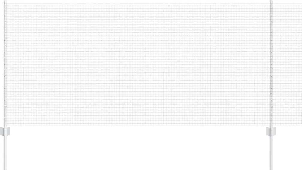 vidaXL Gard cu Stâlp Argintiu 1 x 25 m Oțel