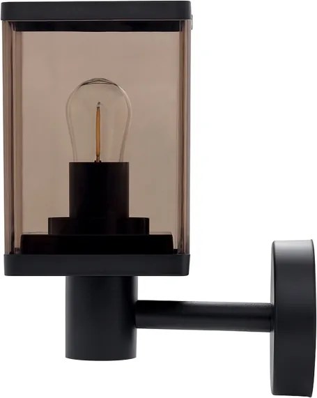 Lampă de perete de exterior 1xE27/60W/230V IP44 negru/maro fumuriu