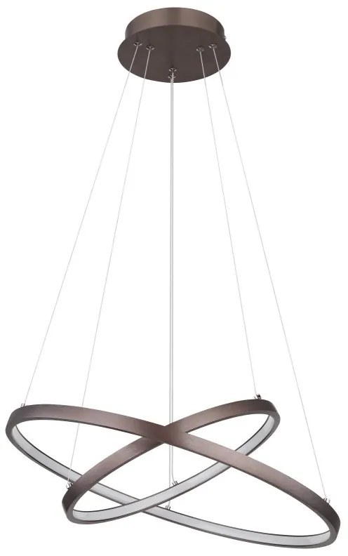 Lustra LED suspendata design modern Ralph cafea 51cm