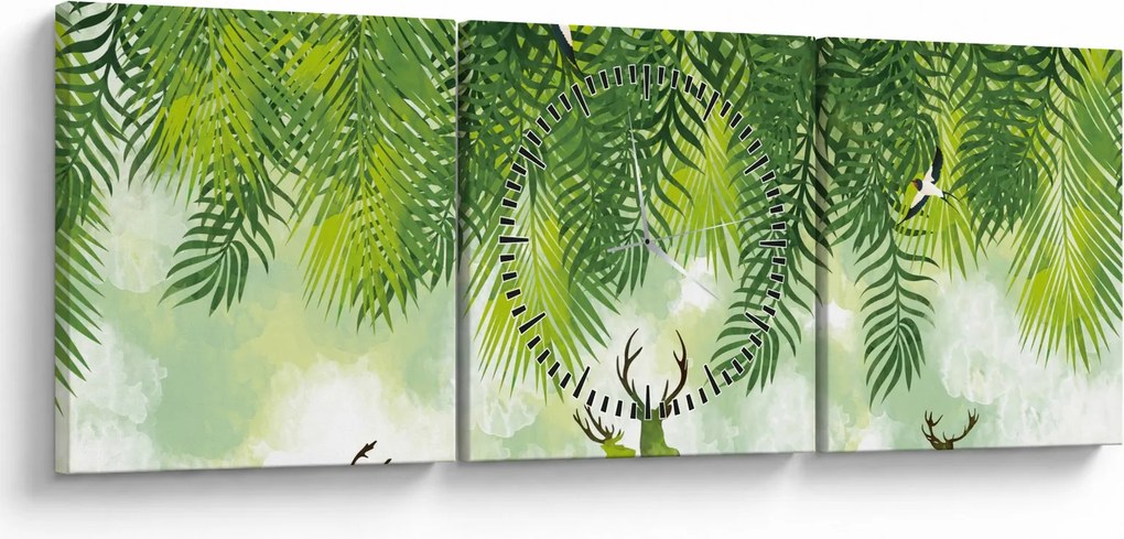 Tablou - Ceb în pădure (cu ceas) (90x30 cm)