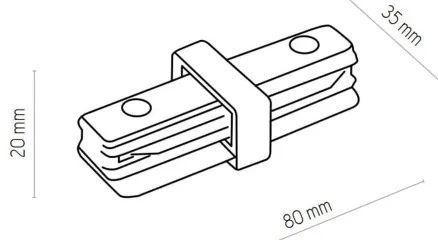 Spot pentru sistem de șină Zuma Line 3015 REFLEKTOR 6xGU10/10W/230V