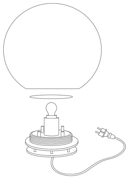 Eglo 98108 - Lampă LED RGBW de exterior MONTEROLO-C 1xLED/9W/230V IP65 Ø600 mm