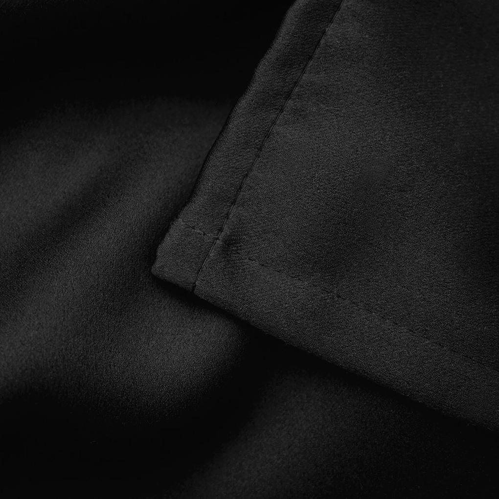 Goldea draperie blackout - bl-43 negru - lățime 270 cm 220x270 cm