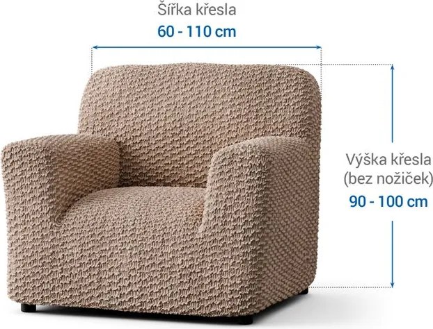Gaico Huse bielastice MOSAICO bej fotoliu (l. 60 - 110 cm)
