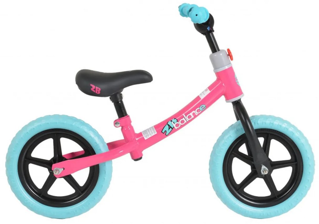 Bicicleta pedagogica fara pedale pentru copii NOVOKIDS™ Happy 2B, Roti 12" inch, 1-5 ani, Maxim 20 kg, Cadru carbon, Roti din spuma cauciucata EVA,