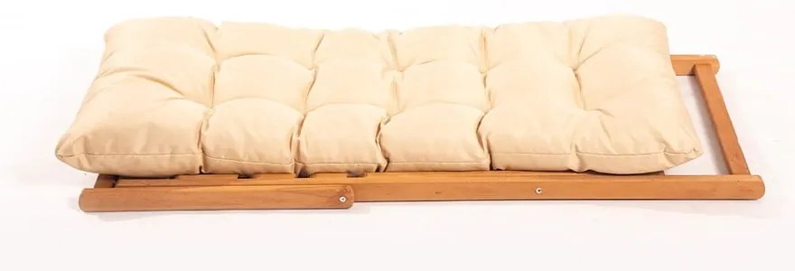 Fotoliu de grădină crem/natural din lemn – Floriane Garden