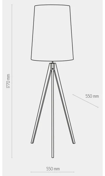 Lampă de podea WALZ 1xE27/25W/230V gri/lemn