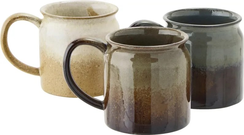 Set 4 căni din ceramică stoneware cu glazură reactivă, D8×H8 cm, „Calma"