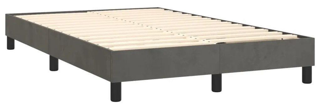 Cadru de pat box spring, gri inchis, 120x200 cm, catifea Morke gra, 25 cm, 120 x 200 cm