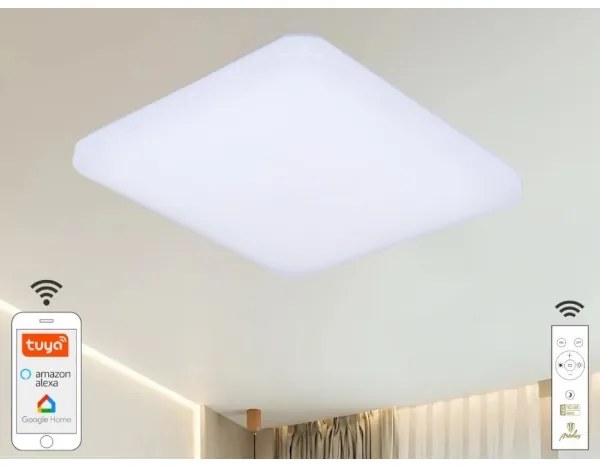 Plafonieră LED dimabilă OPAL LED/48W/230V Wi-Fi Tuya + telecomandă