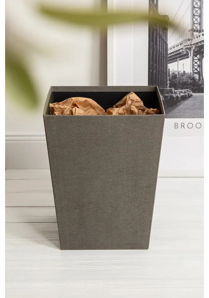 Coș de gunoi gri pentru birou Sofia Canvas Paper Laminate – Bigso
