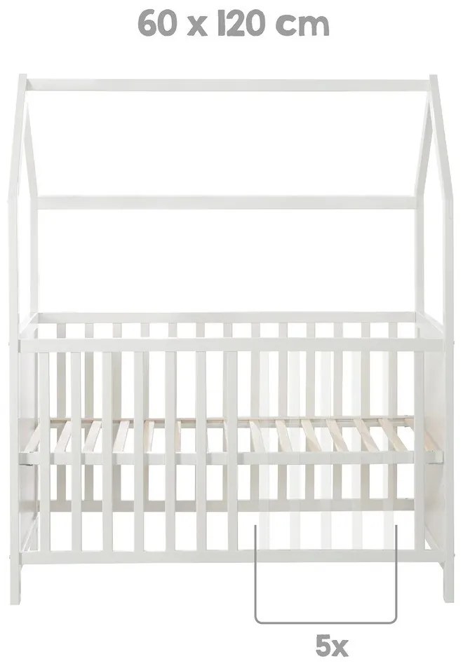 Pătuț alb 60x120 cm – Roba