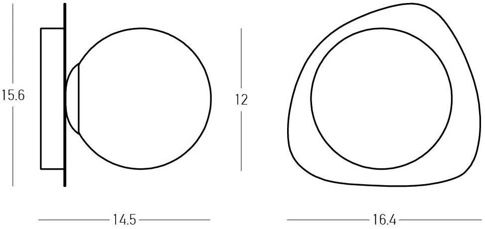 Aplica de perete G9, Sticla Gri, Baza Aurie, ZB-2578